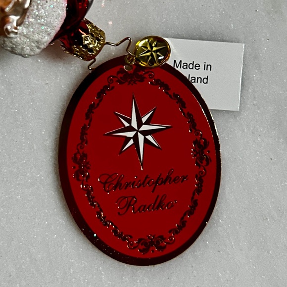 Christopher Radko 2020 “A Year Of Cheer” Red/Blue Christmas Glass Ornament ~New - Picture 12 of 15